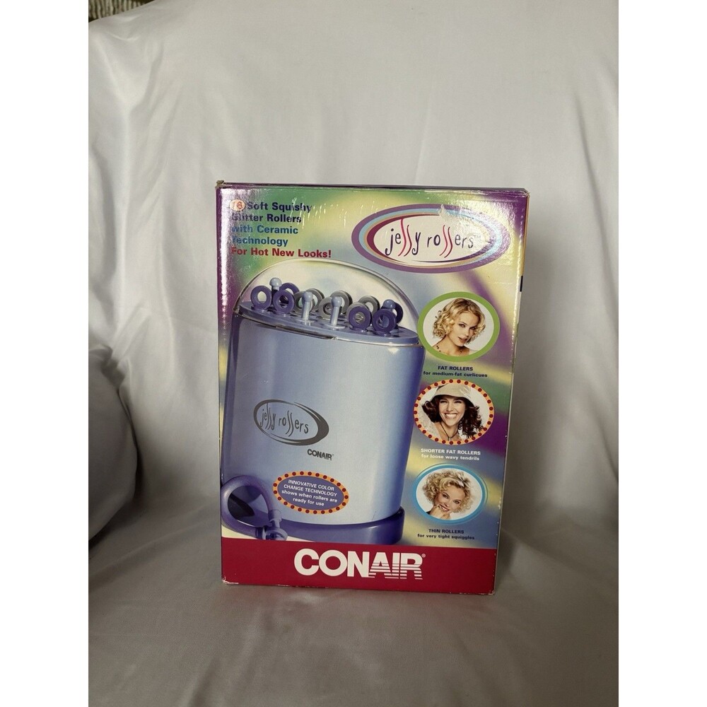 Y2K Conair Jelly Rollers Spiral Flexible 16 Hot Rollers Curlers 3 Sizes Tested